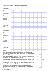Application Form to Remove the Wrong Father&#039;s Details From a Birth Registration - United Kingdom, Page 2