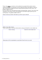 Application Form to Remove the Wrong Father&#039;s Details From a Birth Registration - United Kingdom, Page 3