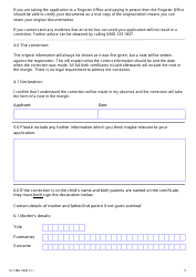 Form BC2 Application Form to Correct the Details on a Birth Registration - United Kingdom, Page 3