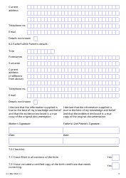 Form BC2 Application Form to Correct the Details on a Birth Registration - United Kingdom, Page 4