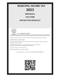 Document preview: Individual Tax Form Instruction Booklet - City of Cleveland, Ohio, 2023