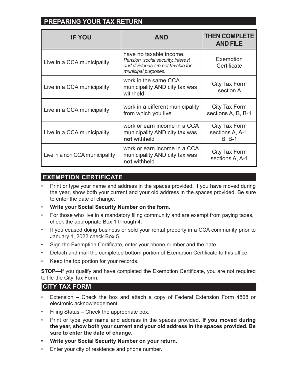 Individual Tax Form Instruction Booklet - City of Cleveland, Ohio, Page 6