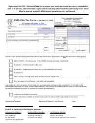Document preview: Taxpayer Assistance Form - City of Cleveland, Ohio, 2023