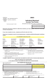 Individual Municipal Income Tax Forms - City of Cleveland, Ohio