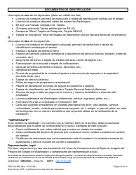 Formulario DOC06-065S Costo De Reembolso De Supervision Verificacion De Direccion - Washington (Spanish), Page 2