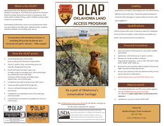 Landowner Application Form - Oklahoma Land Access Program (Olap) - Oklahoma