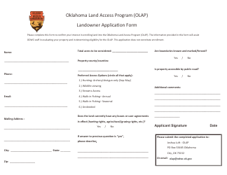 Landowner Application Form - Oklahoma Land Access Program (Olap) - Oklahoma, Page 2
