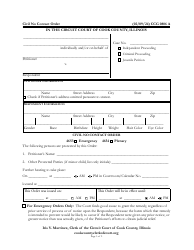 Document preview: Form CCG0806 Civil No Contact Order - Cook County, Illinois