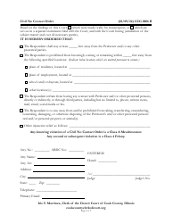Form CCG0806 Civil No Contact Order - Cook County, Illinois, Page 2