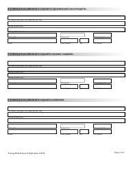 Financial Institutions Application for Renewal of Savings Bank - Depository License - Nevada, Page 2