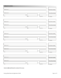 Financial Institutions Application for Renewal of Savings Bank - Depository License - Nevada, Page 3