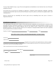 Financial Institutions Application for Renewal of Savings Bank - Depository License - Nevada, Page 4