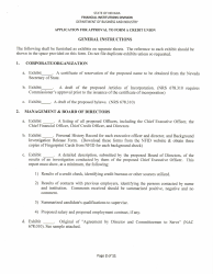 Application for Approval to Form a Credit Union - Nevada, Page 2