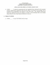 Application for Approval to Form a Credit Union - Nevada, Page 5