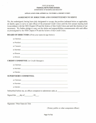 Application for Approval to Form a Credit Union - Nevada, Page 7