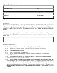 Application for Renewal of Authorization Foreign Independent Trust Company - Nrs/Nac 669 - Nevada, Page 2