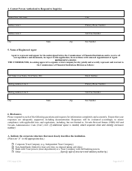 Application for Interstate Trust Activities - Foreign Independent Trust Company - Nevada, Page 2