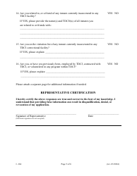 Form I-164 Application to Visit Tdcj Inmate as Attorney/Consul Representative - Texas, Page 5