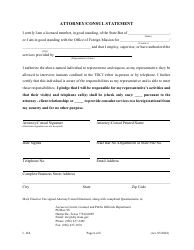 Form I-164 Application to Visit Tdcj Inmate as Attorney/Consul Representative - Texas, Page 6