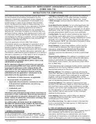 Form CMS-116 Clinical Laboratory Improvement Amendments (Clia) Application for Certification, Page 6