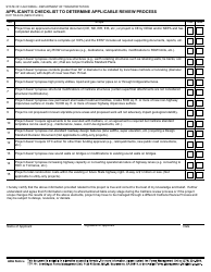 Form DOT TR-0416 Applicant&#039;s Checklist to Determine Applicable Review Process - California