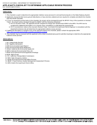Form DOT TR-0416 Applicant&#039;s Checklist to Determine Applicable Review Process - California, Page 2