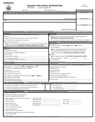 Form UCS-840 Request for Judicial Intervention - New York