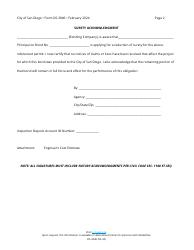 Form DS-3040 Application for Partial Release of Surety of Grading and/or Right-Of-Way Permit - City of San Diego, California, Page 2