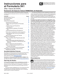 Instrucciones para IRS Formulario 941 (SP) Declaracion Del Impuesto Federal Trimestral Del Empleador (Spanish)