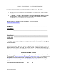 Form AD2:35 Request for Justice User ID - Governmental Agency - Nebraska