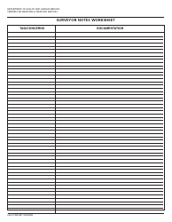 Form CMS-807 Surveyor Notes Worksheet, Page 2