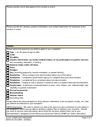 DSHS Form 02-740 Ojcr Complaint Request - Washington, Page 2