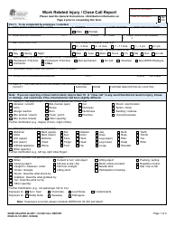 Document preview: DSHS Form 03-133 Work Related Injury/Close Call Report - Washington