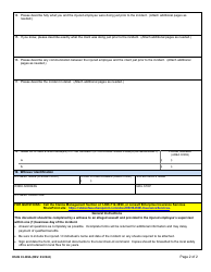 DSHS Form 03-389A Witness Report of Possible Client Assault - Washington, Page 2