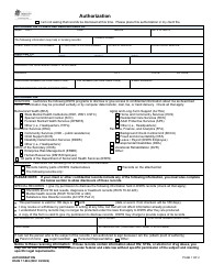 DSHS Form 17-063 Authorization - Washington