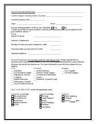 Internship Application Form - Utah, Page 3
