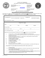 Form AB-0116 Declaration of Citizenship - Tennessee