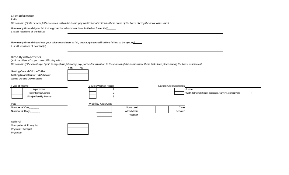 Home Environmental Assessment Form, Page 4