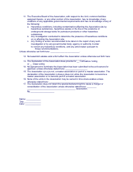 Sample Homeowner Association Resale Certificate Template - Pennsylvania, Page 2