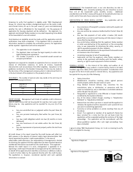 Residency Pre-application Form for LIHTC/Home/Rural Development/Section 8 Properties - Trek Development Group - Pennsylvania, Page 3