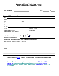 Form OTS-38 Ethernet Service Order Form - Louisiana, Page 4