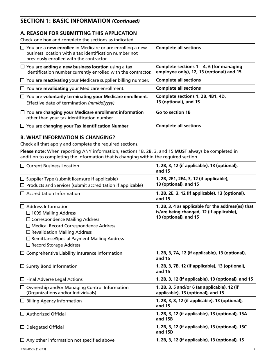 Form CMS-855S Medicare Enrollment Application - Durable Medical Equipment, Prosthetics, Orthotics, and Supplies (Dmepos) Suppliers, Page 8