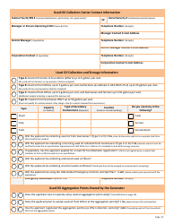 Used Oil Collection Center Registration Application - Utah, Page 2