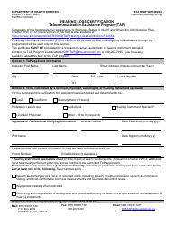 Document preview: Form F-22554 Hearing Loss Certification - Telecommunication Assistance Program (Tap) - Wisconsin