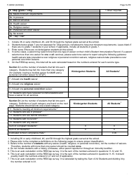 Form F-04002 School Report to Local Health Department - Wisconsin, Page 3
