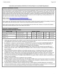 Form F-04002 School Report to Local Health Department - Wisconsin, Page 4