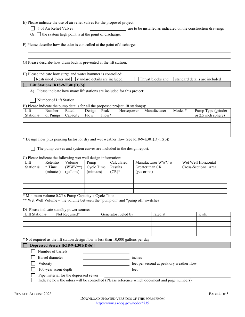 Engineering Review Notice of Intent to Discharge Sewage Collection System (4.01 Gp) - Arizona, Page 8