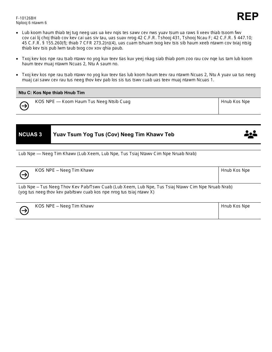 Form F-10126BH Appoint, Change, or Remove an Authorized Representative: Organization - Wisconsin (Hmong), Page 6
