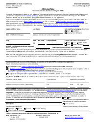 Document preview: Form F-02306 Application for Telecommunication Assistance Program (Tap) - Wisconsin