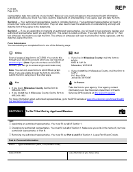 Form F-10126A Appoint, Change, or Remove an Authorized Representative: Person - Wisconsin, Page 2